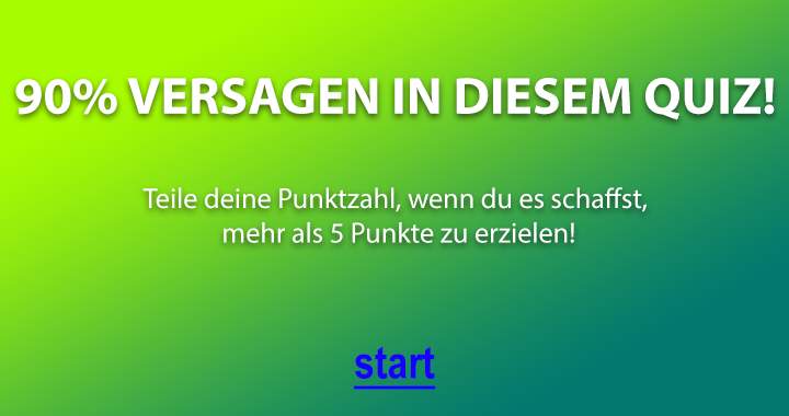 Keiner erreicht 10 von 10 Punkten