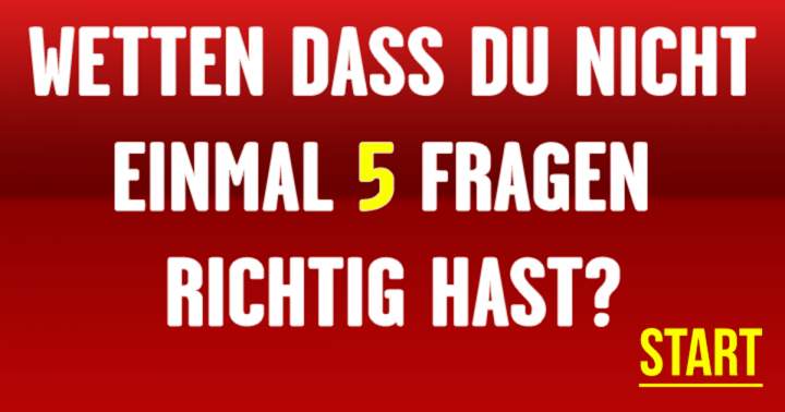 Wetten dass du nicht einmal 5 Fragen richtig hast?