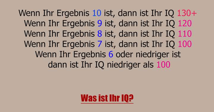 Was ist Ihr IQ?