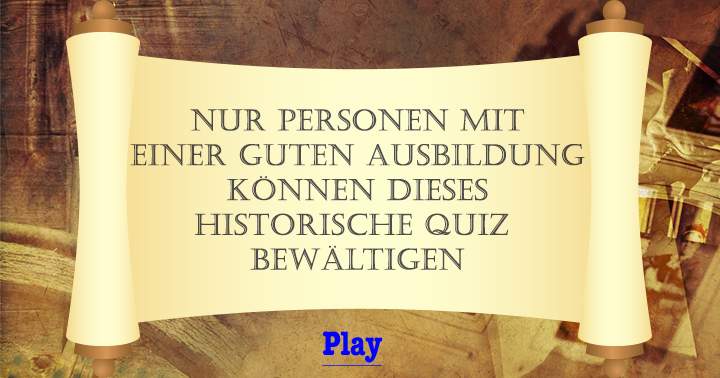 Niemand hat 10 gute Antworten!