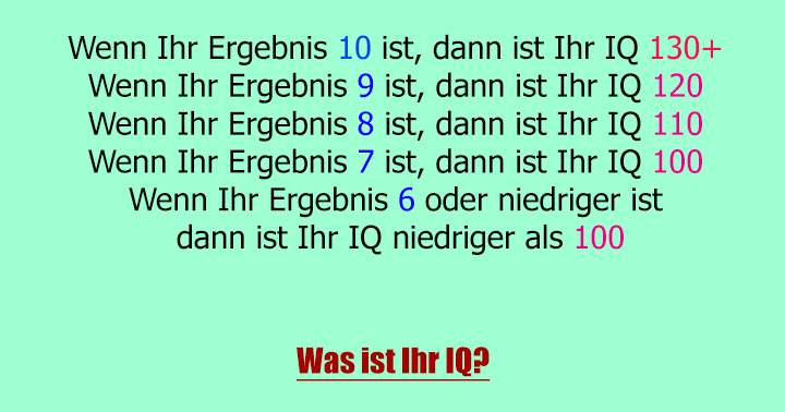 Was ist ihr IQ?