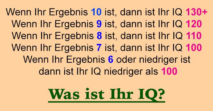 Was ist ihr IQ?