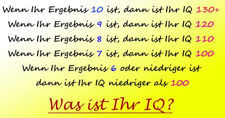 Was ist ihr IQ?