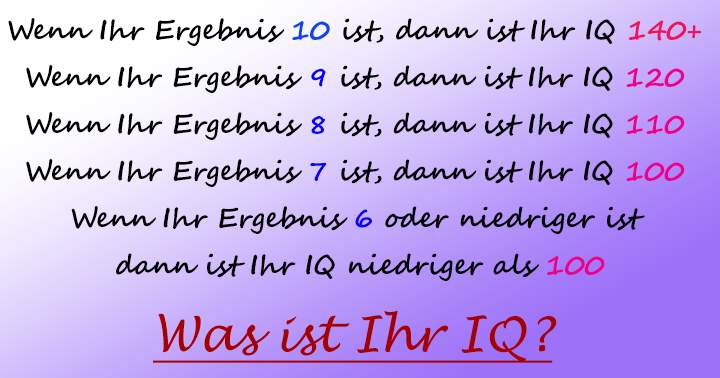 Was ist ihr IQ?